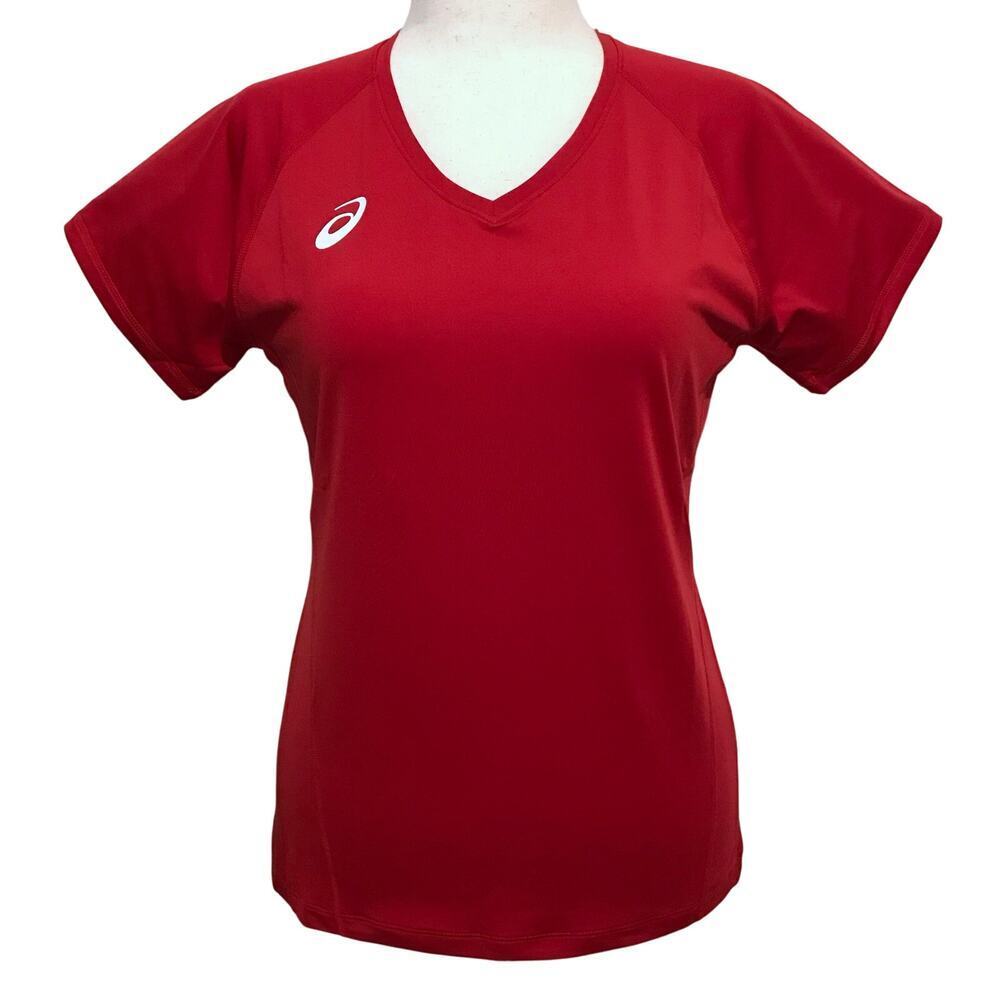 ASICS NWT Shorts Sleeves Spin Serve Volleyball Jersey Women L